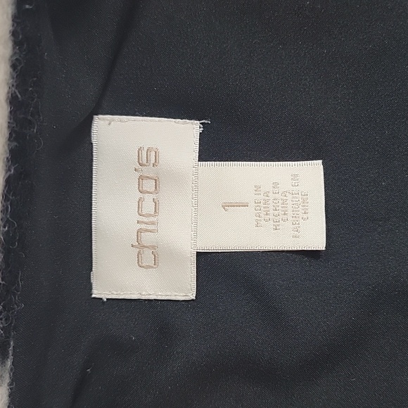 Chico's Zebra Print Open Front Vest Womens Size M ( Chicos Size 1) - Picture 7 of 10